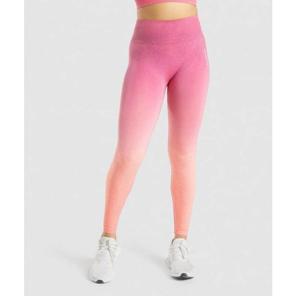 Gymshark Adapt Ombre Seamless Pink Orange Leggings